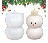 Silicone Snowman Mold - Reusable Candle Holder, Resin Casting Tray