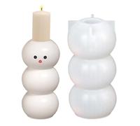 Silicone Snowman Mold - Reusable Candle Holder, Resin Casting Tray