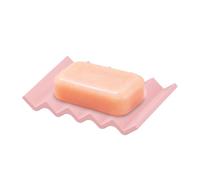 Silicone Soap Dish - Self Draining Holder, Portable Bathroom Shower Tray