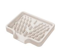Silicone Soap Tray, Shower Dish Mat, Non Slip Draining, 12cmx4.72 inches Heat Resistant Flexible Design, for Bathroom, Sink Counter, Kitchen, Sponge, Bottle Cup Storage Use