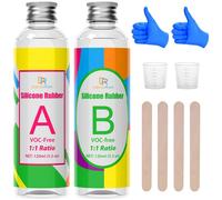 Silicone - Soft Silicone Rubber For Mould Making - 240ml Easy Ratio 1:1 Mixing For Moulding, Crafts