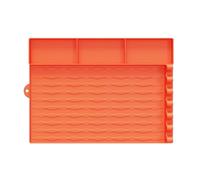 Silicone Spatula Mat - Pot Mat Sink Mat, Grill Spatule Mat, Silicone BBQ Tool Mat | Silicone Tool Rest With Built-in Hook, Shading Design Grill Accessories for Seasoning Bottles, 17 x 12 x 2 inches