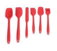 Silicone Spatula Set 6PCS | Heat Tolerant Kitchen Tools for Baking/Cooking/Mixing | Food Grade Scraper, Spoons, Cake Turner & Oil Brush | Non - Stick & Dishwasher Safe