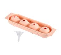 Silicone Sphere Freezer Mold - Release Ice Ball Maker, Quad Cavities with Beverage Chiller Tool, Bartender Kitchen Accessory, Portable Drink, Craft Set for Home Party Bar Cocktail Summer Juice