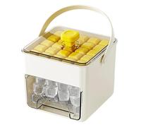 Silicone Square Ice Tray, Stackable Ice Molds, Large Box with Secure Cover, Compact Portable Cold Maker, Non Slip Chilling Tray for Picnic, Cooling Summer Beverages Juices Yogurt Lemonade