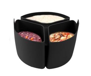 Silicone Stew Pot Liner, Foldable Slow Cooker Liner, Heat Resistant, Rice Cooker Divider, Food Grade Silicone Pot Liner for Baby Food Making, Potluck Party, 7.08×4.72in
