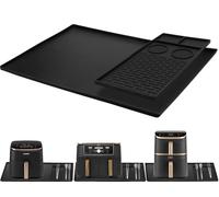 Silicone Tapis Air Fryer pour Ninja, Philips, Cosori, Russell Hobbs, Réutilisable Silicone Moule Accessoires Air Fryer, Résistant à la Chaleur, Protection Anti-Rayures et Espace de Rangement