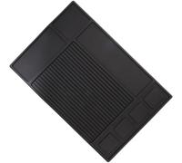 Silicone Tapis de Coiffure Noir Antidérapant pour Barbiers | Protection du Poste de Travail Comptoir, Surface Douce, pour Usage Professionnel et Station Bien Rangée