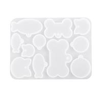 Silicone Targhetta Cane Cat - Moules en résine pour animaux de compagnie - d'identification pour animaux de compagnie - Poissons de pattes de champignons - En silicone