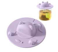 Silicone Tea Bag Holder - Dustproof Coffee Mug Lid For Drinkers | Heat-Resistant Cat-Shaped Cup Cover For Travel | 10.5cm Universal Silicone Topper For Home Office Study