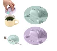 Silicone Tea Bag Holder Mug Topper, Cat-Designed Cup Silicone Cup Covers, 4 inch Silicones Tea Bag Holder & Squeezer with Teas Bags Holders Mug Lid, for Coffee Milk Teas (Mix-B)