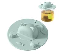 Silicone Tea Cup Cover - Heat Resistant Dustproof Lid, Tea Bag Cup Topper for Adults, Milk Beverage Desktop Travel Home Accessory, Office Cups Protection for Details, Beverage Drinking Practical Use