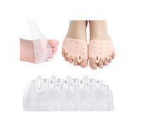 Silicone Toe Separator,Toe Spacers for Bunion Relief & T oe Straightening Soft Breathable Toes Corrector,Ball of Foot Cushions,Gel Yoga Toes Separators,Gel Toe Spacers for Women & Men (Transparent)
