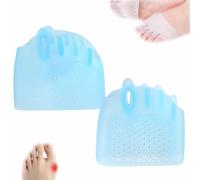 Silicone Toe Separators for Women,2025 New Gel Toe Separators Silicone Toe Spacers,Toe Separators for Women,Premium Toe Separators for Overlapping Toes Foot Corrector,Breathable,Soft (Blue)