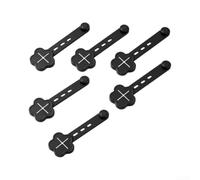 Silicone Towel Holder 6 Pack Adjustable Kitchen Hook(Black)
