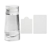 Silicone Transparent Tampon Double Tête pour Nail Art | Deux Tailles de Tête, Usage Simple, Outil de Manucure pour Amies, Format L
