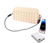 Silicone Travel Bag, Small Toiletry Bag, 9.06x1.81in Makeup Organizer Pouch, Waterproof Authentic Material, Compact Zipper Closure Makeups Bags for Travel and Present