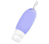 Silicone Travel Bottle - 90ml 13.7x3.5x5.3cm | Portable Squeeze Container with Carabiner Clip | Refillable Travel Storage Bottle for Dog Food Shampoo Outdoor Hiking Use
