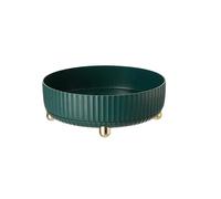 silicone tray, Plateau rotatif à 360° for rangement de cuisine, pots à épices, snacks, salle de bain, rangement antidérapant for cosmétiques,for bathroom accessories(Green-S)