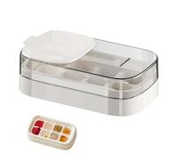 Silicone Trays, Press Type Ice Maker, 8 Cavity Square Mould for Whiskey, Reusable Freezer Bin, Flexible Silicone Container with Easy Release Push Design, Portable Chilling Tool