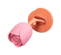 Silicone Tulip Toilet Lid Lifter, Hands-Free Seat Lift Handle | Durable soft silicone, hygienic hands-free lifting, elegant tulip design, fits for bathrooms Rose A