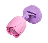 Silicone Tulip Toilet Lid Lifter, Hands-Free Seat Lift Handle | Durable soft silicone, hygienic hands-free lifting, elegant tulip design, fits for bathrooms Violet A