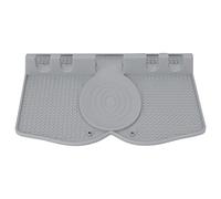 Silicone Utensil Rest & Spoon Rest | Heat Tolerant Non Skid Guards Countertops | Large Capacity Kitchen Utensil Holder for Spoons/Tongs | 10x7.5in Easy Care (Light Gray)