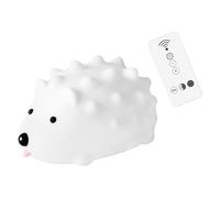 Silicone Veilleuse Hérisson Réglable Usb, Lampe de Chevet LED | Blanc, ABS et Composants Électroniques, Télécommande Incluse, pour Chambre D’garçon Fille et Table de Nuit