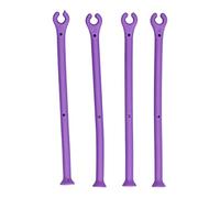 Silicone Verre à Vin Support, 4 PCS Porte Verres Pieds Lave Vaisselle Ficelle Flexible Accessoire Protection Fixation Ajustable Cuisine Gadget vin Protège Lunettes Contre Basculement Rayures Violet