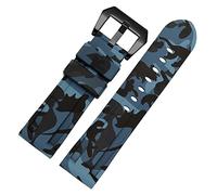 Silicone Watch Band pour PAM111 386 441 STACTES DE POURCEUR DE SÉRIE 20mm 22 mm 24 mm 26 mm Bracelet de camouflage sportif imperméable (Couleur: Camo Red Silver, taille: 22 mm)