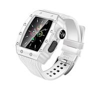 SILICONE Watch Strap Metal Film Temperred Film intégré Set ， pour 9/8/7 / SE / 4/5/6 Série 44mm 45 mm Band de montre Bracelet Amélioration de bracelet Remplacez la sangle