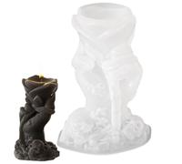 Silicone Witch Hand Candle - Moule en cire pour Halloween - Design créatif - Barre de savon fantôme de taille multiple, poignée de sorcière pour la lumière de la nuit qui fabrique des aromathérapies