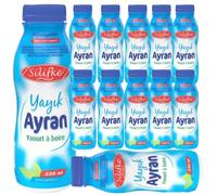 Silifke Ayran - Boisson au yaourt au lait, pratique et rafraîchissante 330 ml, 12 sachets