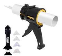 SILIGUN Pistolet à joints compact sans goutte avec outils d'étanchéité, pistolet à joint de 10 onces sans tige - Rapport de pression 12:1 Pistolet à cartouche pour silicone, latex, mastic - Pistolet