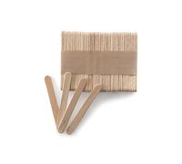 silikomart | 100 Mini bâtons en bois pour crème glacée et glace, bâton en bois de hêtre pour moule à crème glacée, 72 x 8 mm, h 2 mm, Made in Italy