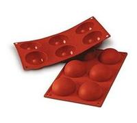 Silikomart Moule en silicone SF002 Semisfera - 6 cavités anti-adhérent ø70 h35 mm Made in Italy