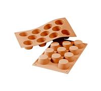 Silikomart 20.022.00.0060 SF022 Moule Forme Muffin Taille Mini 11 Cavités Silicone Terre Cuite, Red