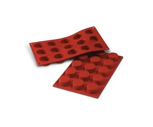 Silikomart 20.027.00.0060 SF027 Moule Forme Petit-Four 15 Cavités Silicone Terre Cuite, Marron