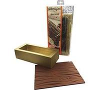 silikomart | KIT MAGIC WOOD, Set avec moule en silicone pour Tronchetto + tapis en silicone, anti-adhérent, design 3D, 296 x 130 mm, h 72 mm, volume 1300 ml, Made in Italy