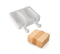 Silikomart 25.321.87.0065 Set GEL01 Kit de 2 Moules Forme Classique Silicone Blanc