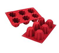 Silikomart 26.100.63.0063 SF100 Moule Forme Pandoro Taille Mini 6 Cavités Silicone Doré