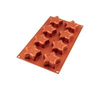 Silikomart 26.107.63.0068 SF107 Moule Forme Etoile 8 Cavités Silicone Doré
