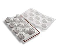 Silikomart 26.115.87.0068 SF115 Moule Forme Flocon de Neige 11 Cavités Silicone Blanc