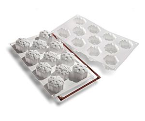 Silikomart 26.115.87.0068 SF115 Moule Forme Flocon de Neige 11 Cavités Silicone Blanc