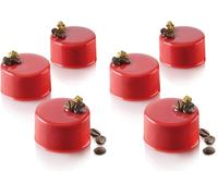 silikomart 26.119.00.0060 SF119 Moule Forme Cylindre 8 Cavités Silicone Terre Cuite (Lot de 2)