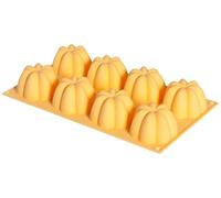 Silikomart 26.154.76.0065 SF154 Moule Forme Charlotte 8 Cavités Silicone Orange