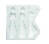 Silikomart 71.437.00.0096 Moule pour Pâte à Sucre SLK337 Petites Figures Silicone Blanc