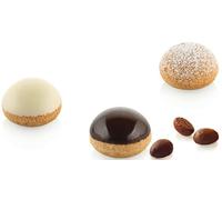 Silikomart Bignè Perfetto14 Plateau Silicone - 18 Mini Cavités Bouffantes Crème 3,5 x 2,0 cm - Moule Souple Antiadhésif pour Pâtisserie Choux