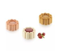 silikomart Charlotte Lot de 30 moules en silicone professionnel avec 8 cavités de 30 ml pour mousse, semi-froids, desserts modernes et entremets, silicone platine fabriqué en Italie