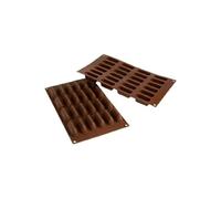 Silikomart 26.125.77.0065 SF125 Moule pour Chocolat et Glace Forme Chocogianduia Silicone Marron